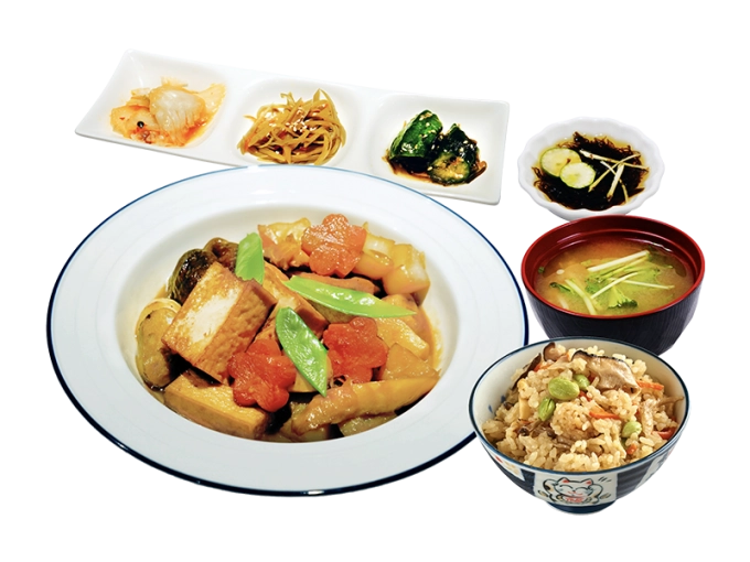 有機竹筍 福岡筑前煮定食